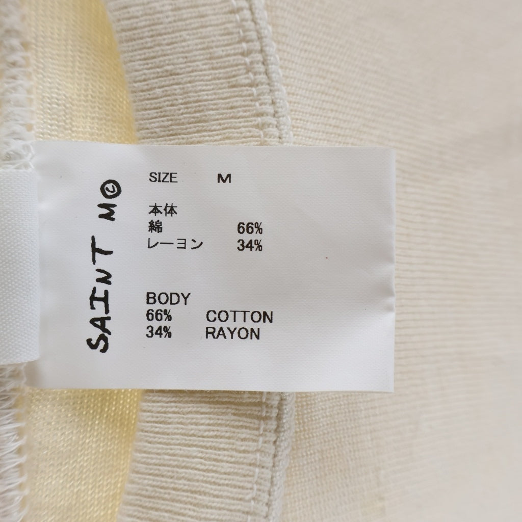 SAINT MICHAEL(セントマイケル) 26SS ヴィンテージ加工フットボールTシャツ アイボリー SM-MK8-0000-025