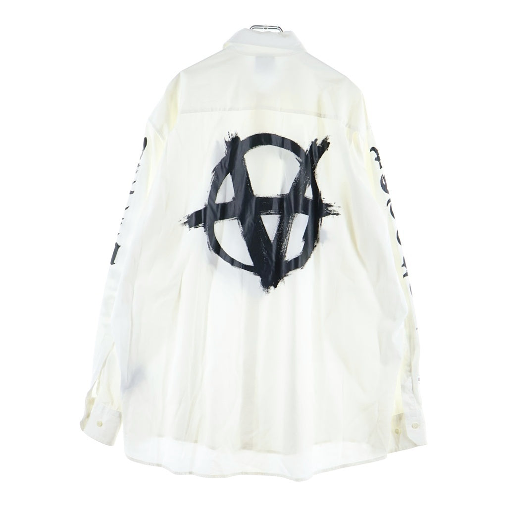VETEMENTS(ヴェトモン) ダブルアナーキー 長袖シャツ ホワイト UA53SH650W
