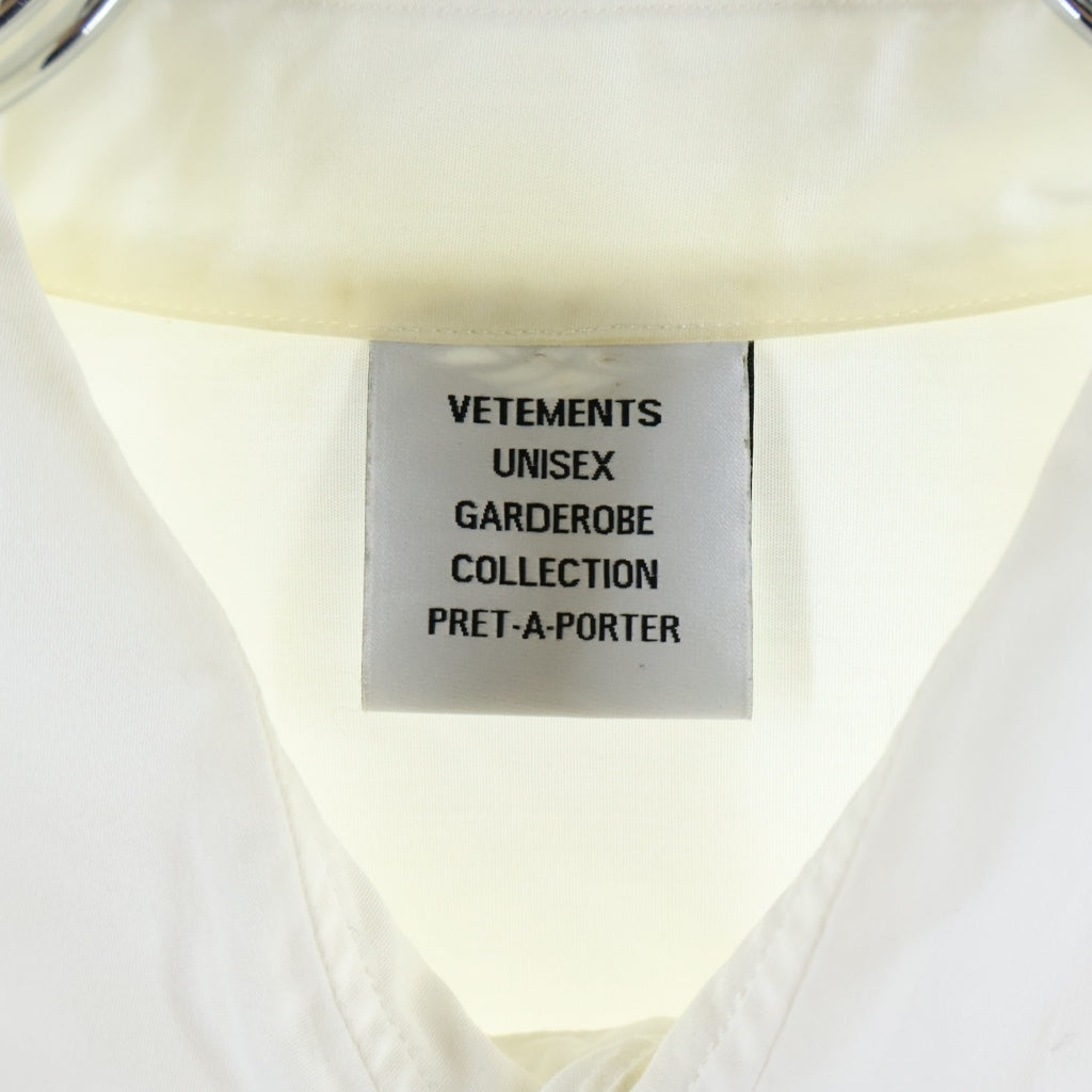 VETEMENTS(ヴェトモン) ダブルアナーキー 長袖シャツ ホワイト UA53SH650W