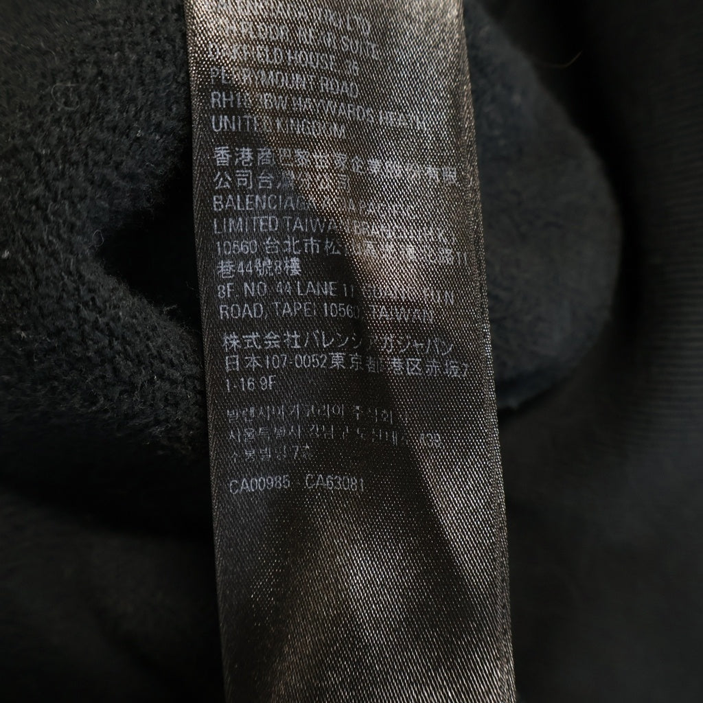 BALENCIAGA(バレンシアガ) 22SS METAL PRINTED OVERSIZED HOODIE メタルプリント オーバーサイズ プルオーバーパーカー ブラック 697879 TMV89