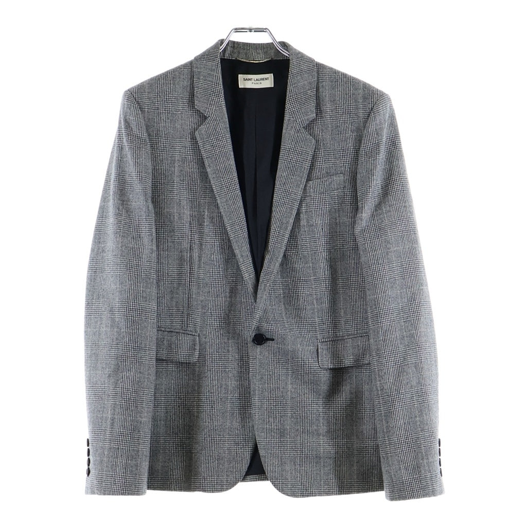 SAINT LAURENT PARIS(サンローランパリ) 20SS グレンチェック テーラードジャケット グレー 600331 Y1B54