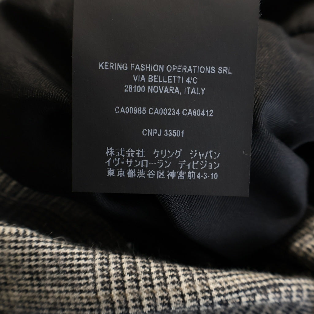 SAINT LAURENT PARIS(サンローランパリ) 20SS グレンチェック テーラードジャケット グレー 600331 Y1B54