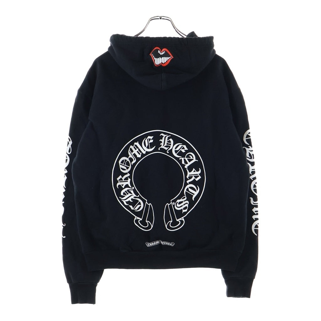 CHROME HEARTS(クロムハーツ) ×MATTY BOY CHOMPER SWTSHRT HD PLVR ×マッティボーイ チョンパー ホースシューフーディ プルオーバースウェットパーカー ブラック
