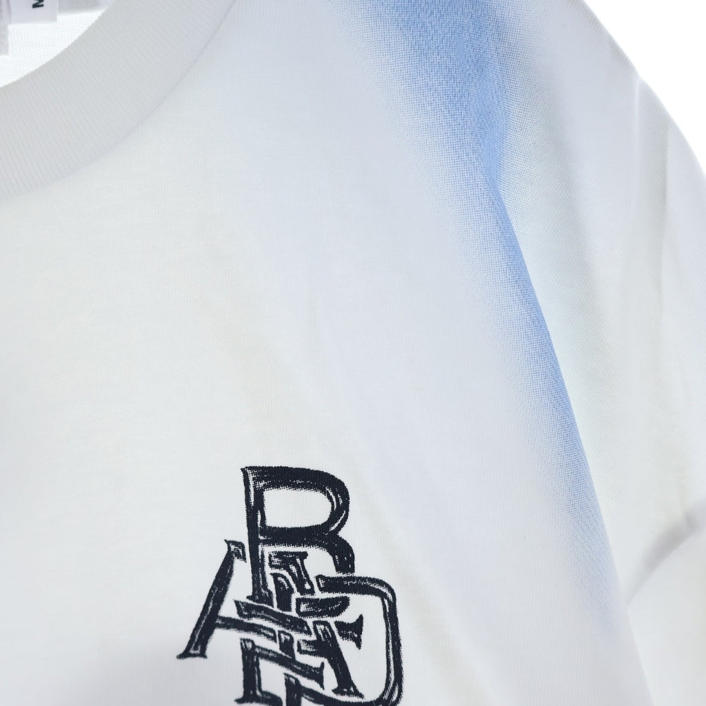 A BATHING APE(アベイシングエイプ) HEAVY WASH HAND DRAW FOOTBALL TEE ヘビーウォッシュ ハンドドロー フットボール半袖Tシャツカットソー ホワイト 001CSM301314M
