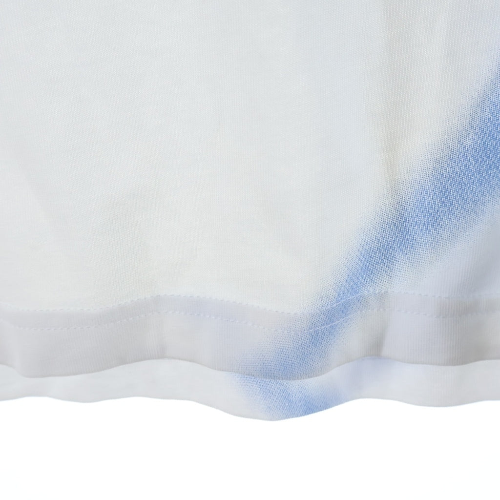 A BATHING APE(アベイシングエイプ) HEAVY WASH HAND DRAW FOOTBALL TEE ヘビーウォッシュ ハンドドロー フットボール半袖Tシャツカットソー ホワイト 001CSM301314M