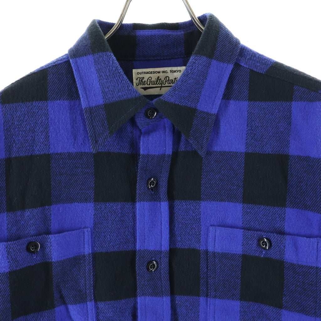 WACKO MARIA(ワコマリア) BUFFALO CHECK SHIRT バッファローチェック 長袖シャツ ブルー/ブラック
