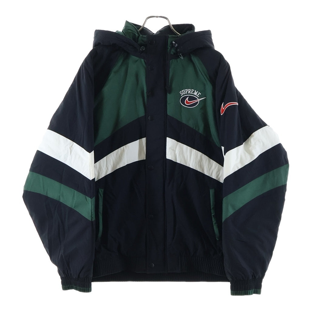 SUPREME(シュプリーム) 19SS ×Nike Hooded Sport Jacket ナイキ フード付き ナイロン キルティングジャケット CD6074 グリーン