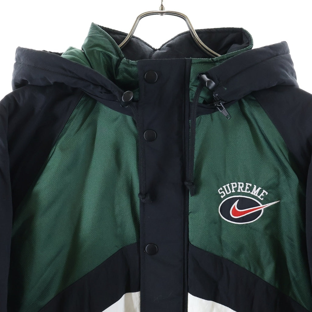 SUPREME(シュプリーム) 19SS ×Nike Hooded Sport Jacket ナイキ フード付き ナイロン キルティングジャケット CD6074 グリーン