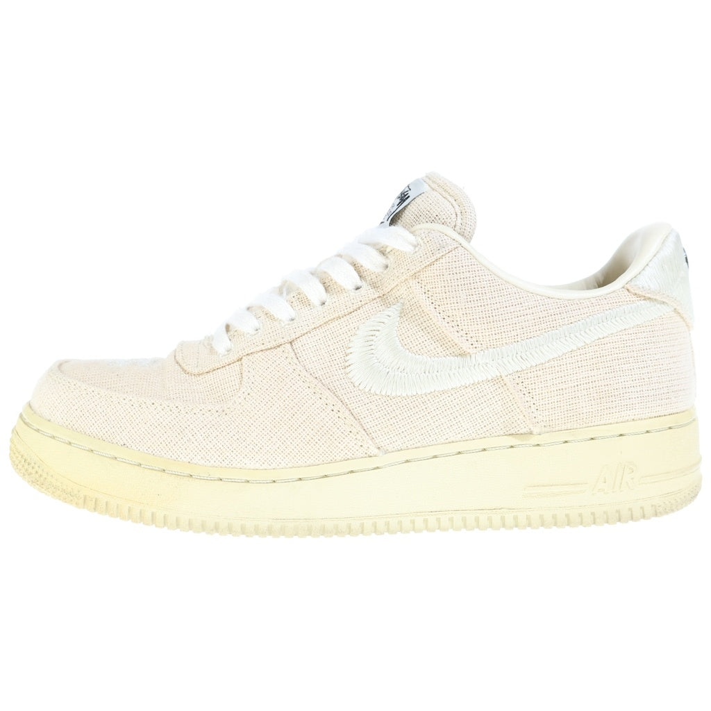 NIKE(ナイキ) ×STUSSY AIR FORCE 1 LOW FOSSIL STONE CZ9084-200 ステューシー エアフォース1 フォッシルストーン ローカットスニーカー アイボリー US9.5/27.5cm