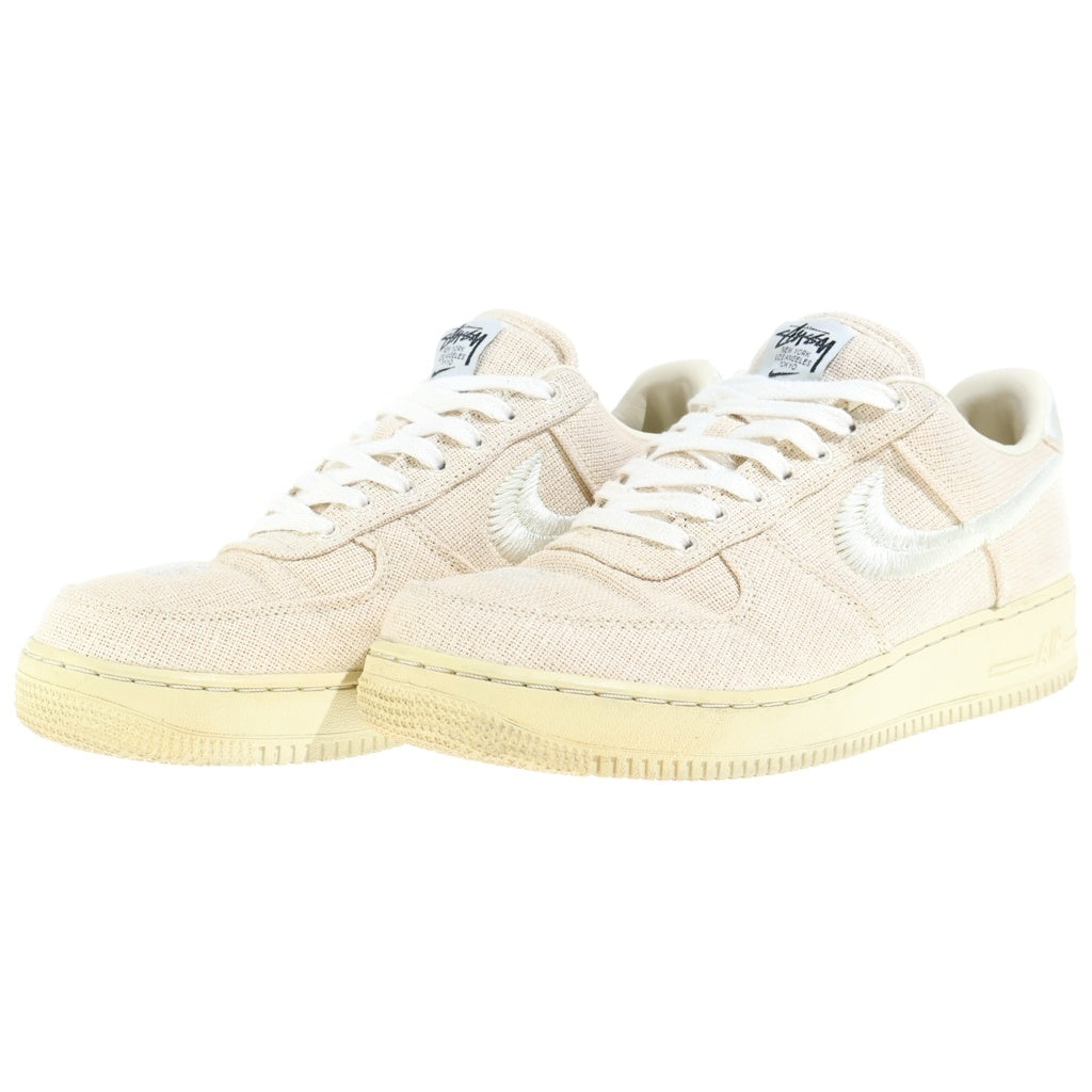 NIKE(ナイキ) ×STUSSY AIR FORCE 1 LOW FOSSIL STONE CZ9084-200 ステューシー エアフォース1 フォッシルストーン ローカットスニーカー アイボリー US9.5/27.5cm