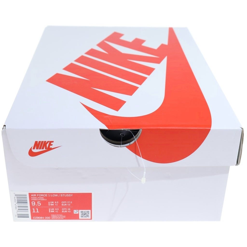 NIKE(ナイキ) ×STUSSY AIR FORCE 1 LOW FOSSIL STONE CZ9084-200 ステューシー エアフォース1 フォッシルストーン ローカットスニーカー アイボリー US9.5/27.5cm