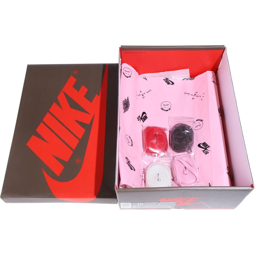 NIKE(ナイキ) ×TRAVIS SCOTT AIR JORDAN 1 RETRO HIGH OG TS SP トラヴィススコット エアジョーダン1 レトロ ハイカットスニーカー ブラウン/ホワイト US10/28cm CD4487-100