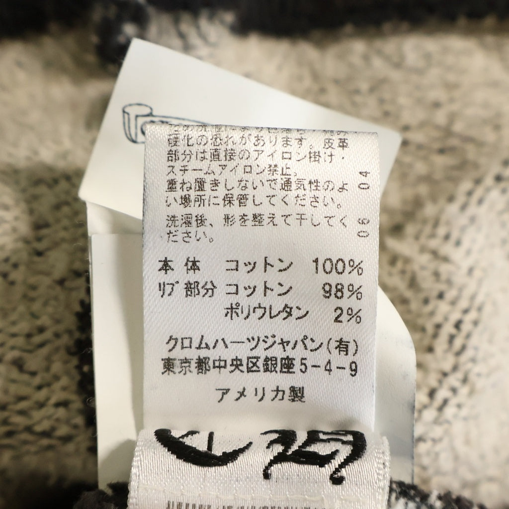 CHROME HEARTS(クロムハーツ) Y NOT ロゴ刺繍ハーフジップスウェット ブラック