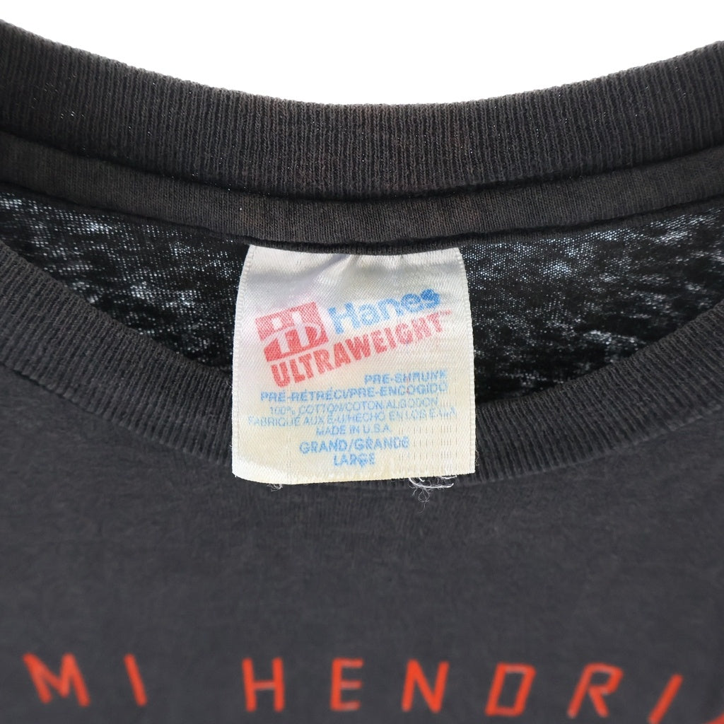 VINTAGE(ヴィンテージ) 90S JIMI HENDRIX 1967-70 ツアー プリント半袖Tシャツカットソー ブラック