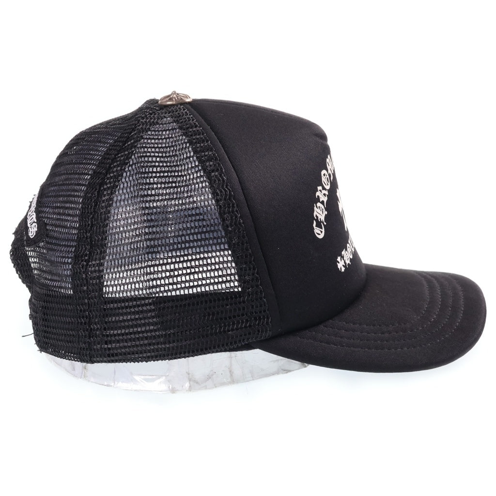 CHROME HEARTS(クロムハーツ) TRUCKER CAP セメタリークロスプリント メッシュ トラッカーキャップ 帽子 ブラック/ホワイト