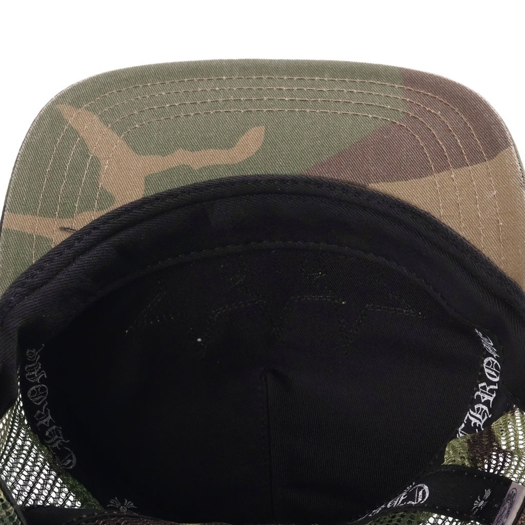 CHROME HEARTS(クロムハーツ) 3STAR PATCH TRUCKER CAP スターレザーパッチ スターボール付 カモフラ ベースボールキャップ 帽子 カーキ