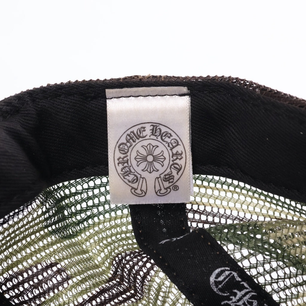 CHROME HEARTS(クロムハーツ) 3STAR PATCH TRUCKER CAP スターレザーパッチ スターボール付 カモフラ ベースボールキャップ 帽子 カーキ