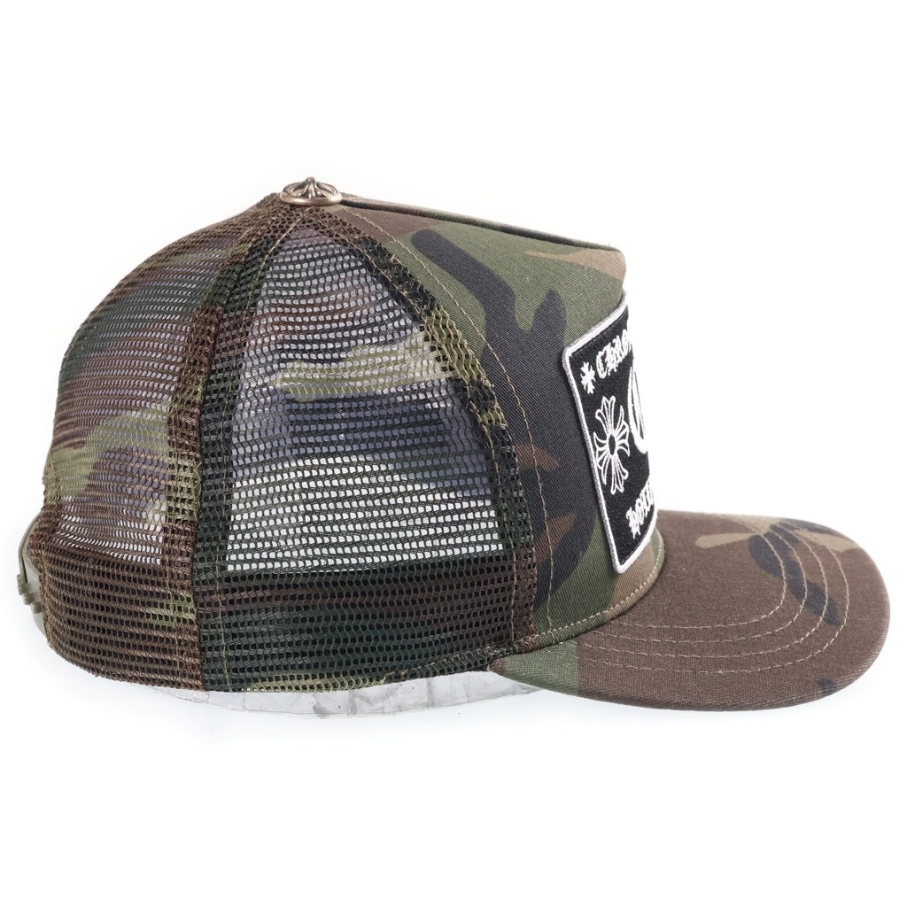 CHROME HEARTS(クロムハーツ) TRUCKER CAP トラッカーキャップ CHパッチ クロスボール カモフラ メッシュ帽子 カーキ
