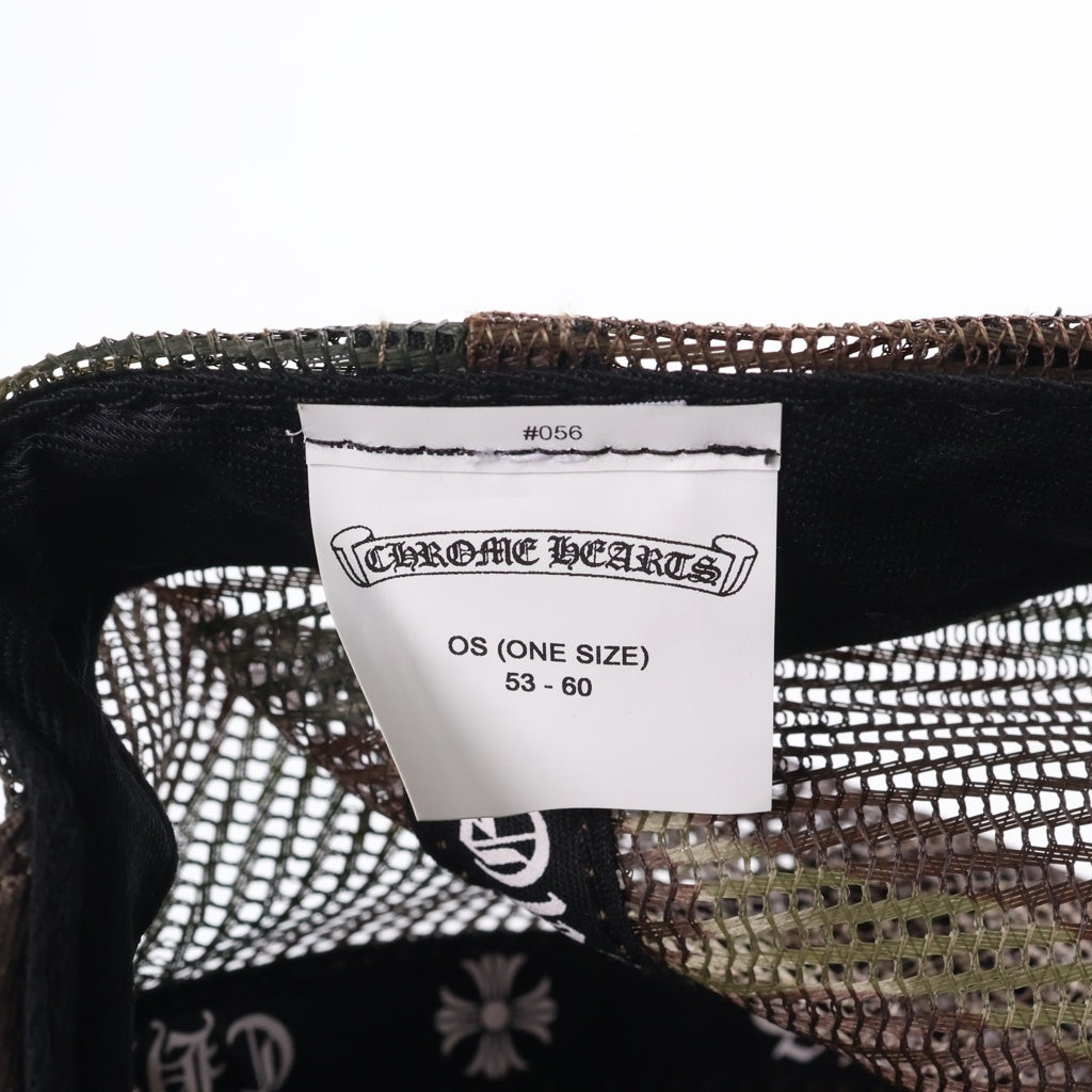 CHROME HEARTS(クロムハーツ) TRUCKER CAP トラッカーキャップ CHパッチ クロスボール カモフラ メッシュ帽子 カーキ