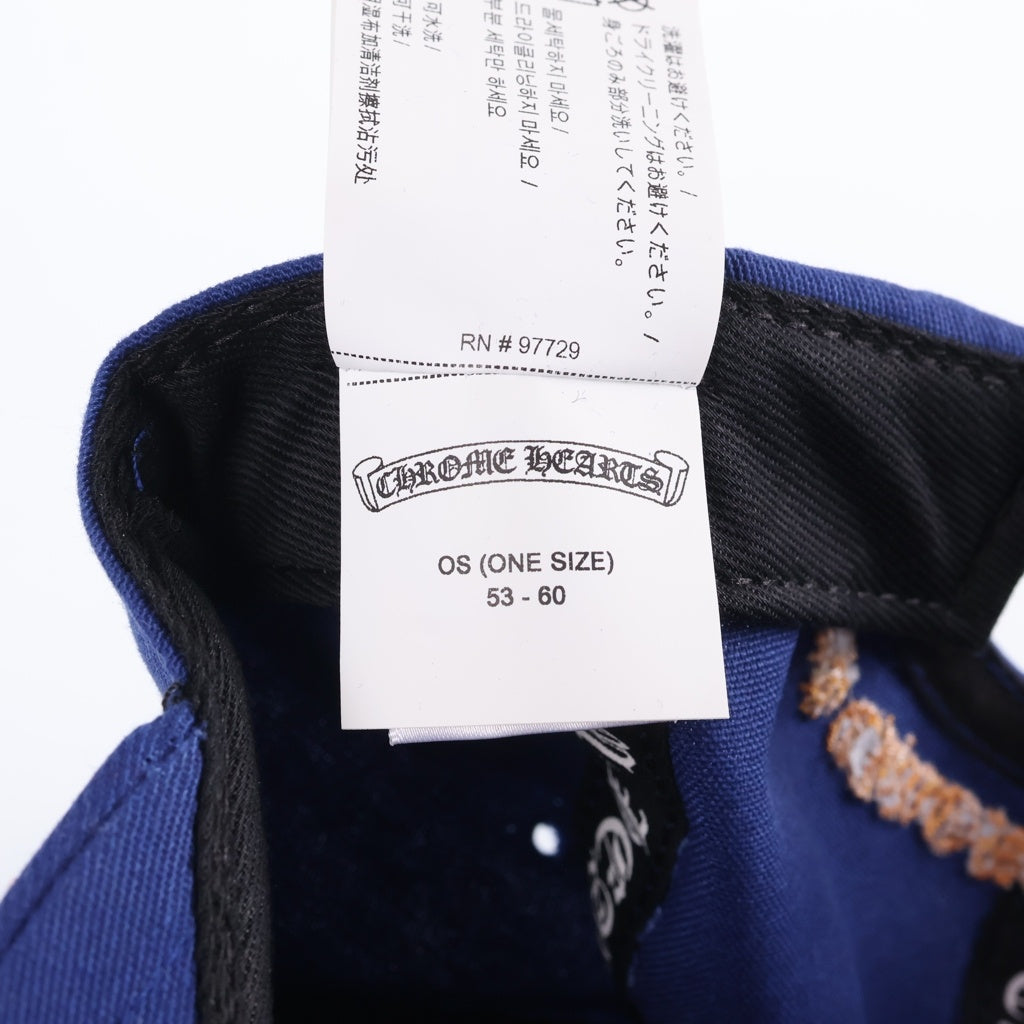 CHROME HEARTS(クロムハーツ) CH HAT CHロゴ刺繍ベースボールキャップ 帽子 ブルー