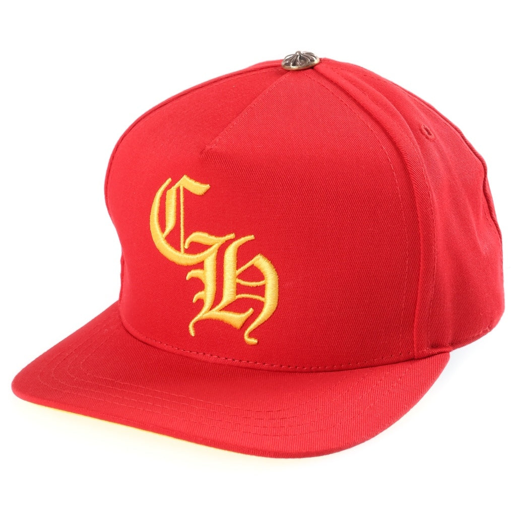 CHROME HEARTS(クロムハーツ) CH HAT CHロゴ刺繍ベースボールキャップ 帽子 レッド