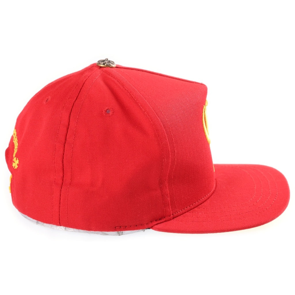 CHROME HEARTS(クロムハーツ) CH HAT CHロゴ刺繍ベースボールキャップ 帽子 レッド