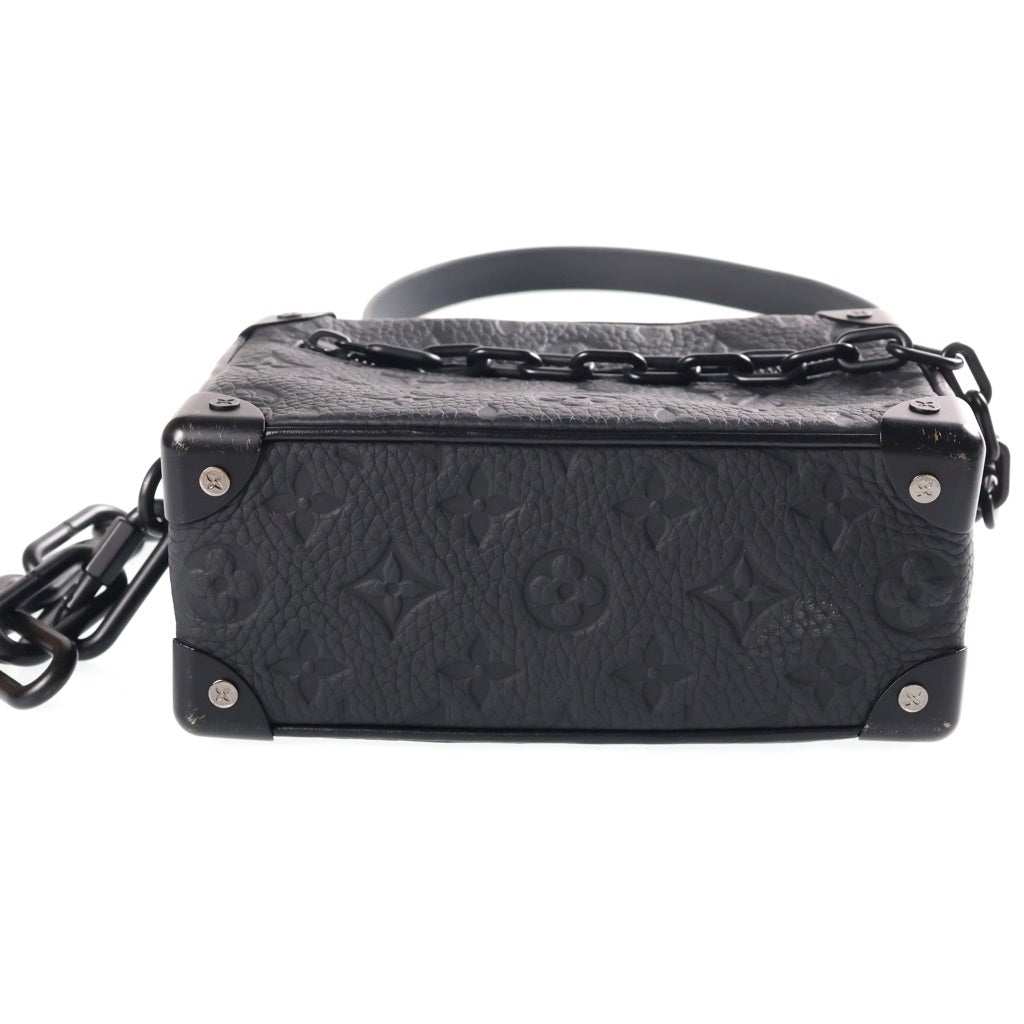 LOUIS VUITTON(ルイヴィトン) モノグラム ミニ ソフト トランク ショルダーバッグ M55702 ブラック レディース