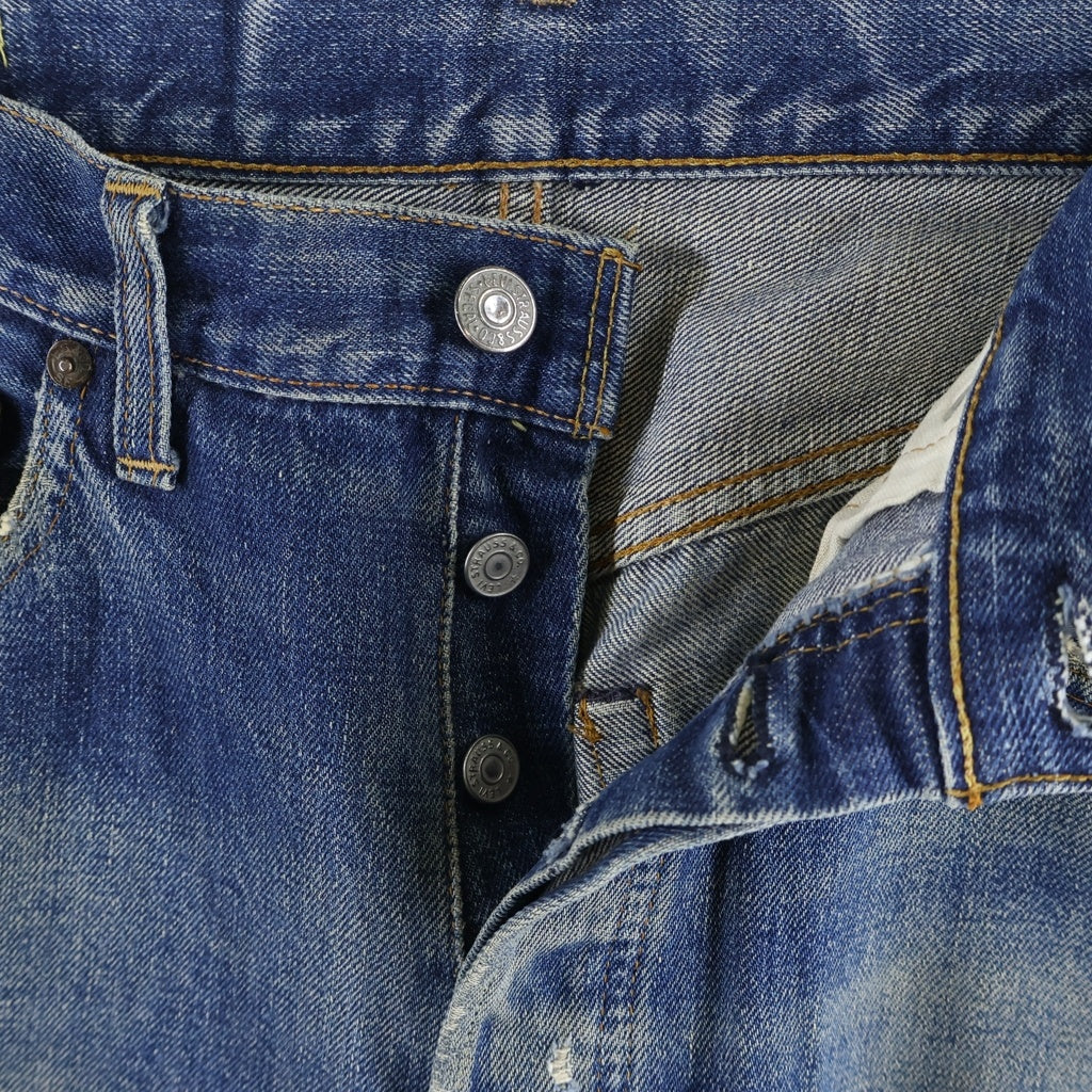 VINTAGE(ヴィンテージ) 70s VINTAGE 66前期 ボタン裏6 バックポケット裏シングル ストレートパンツ インディゴ
