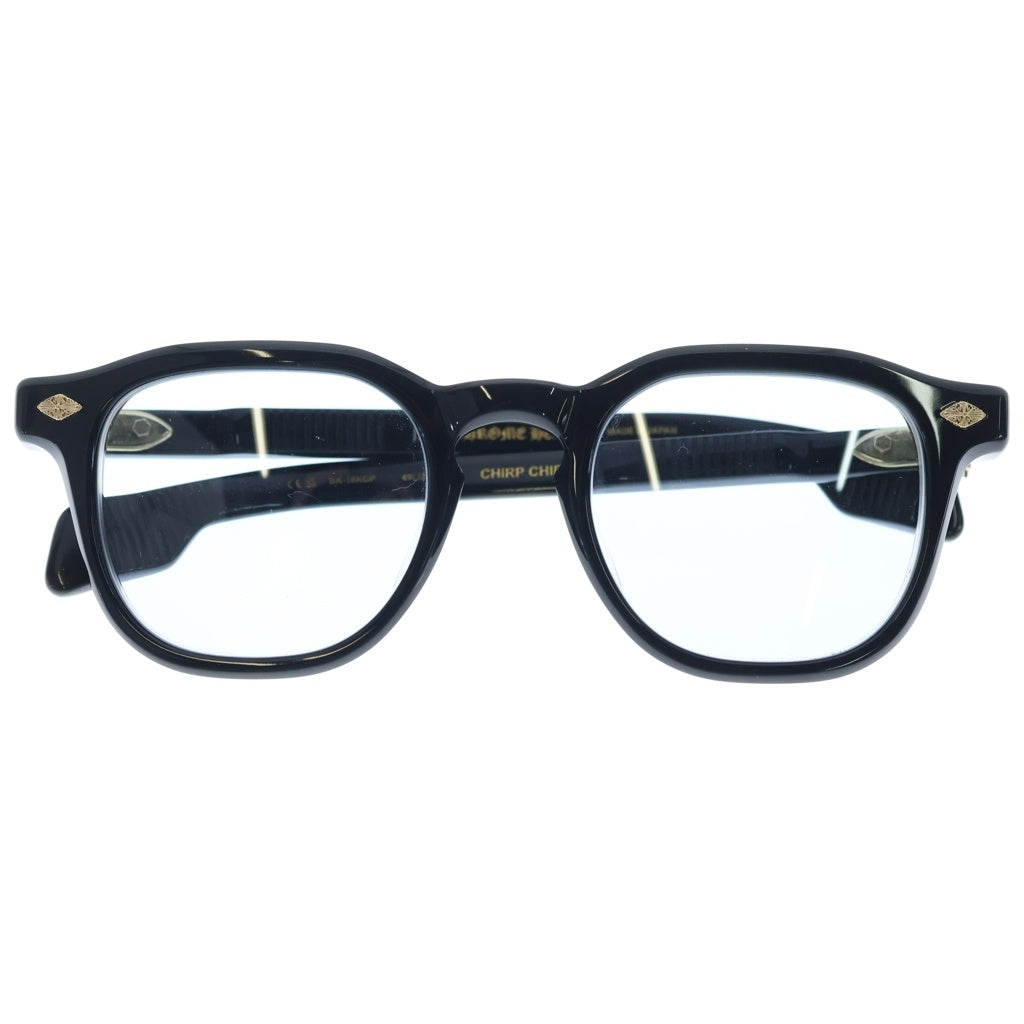 CHROME HEARTS(クロムハーツ) CHIRP ウェリントンサングラス ブラックフレーム ブラック/ゴールド