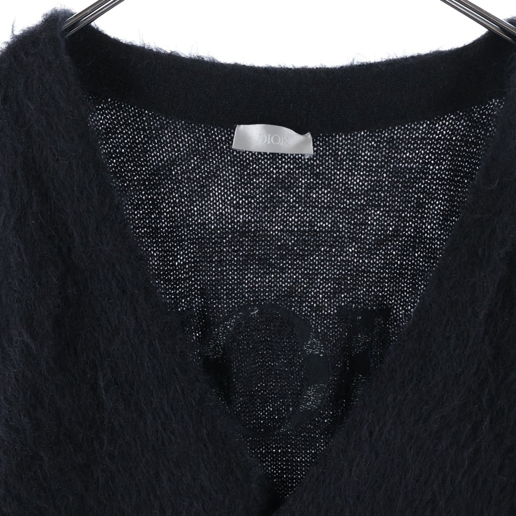 DIOR(ディオール) 21AW ×Peter Doig バックロゴ刺繍 モヘアニットカーディガン セーター ブラック 143M233AT295