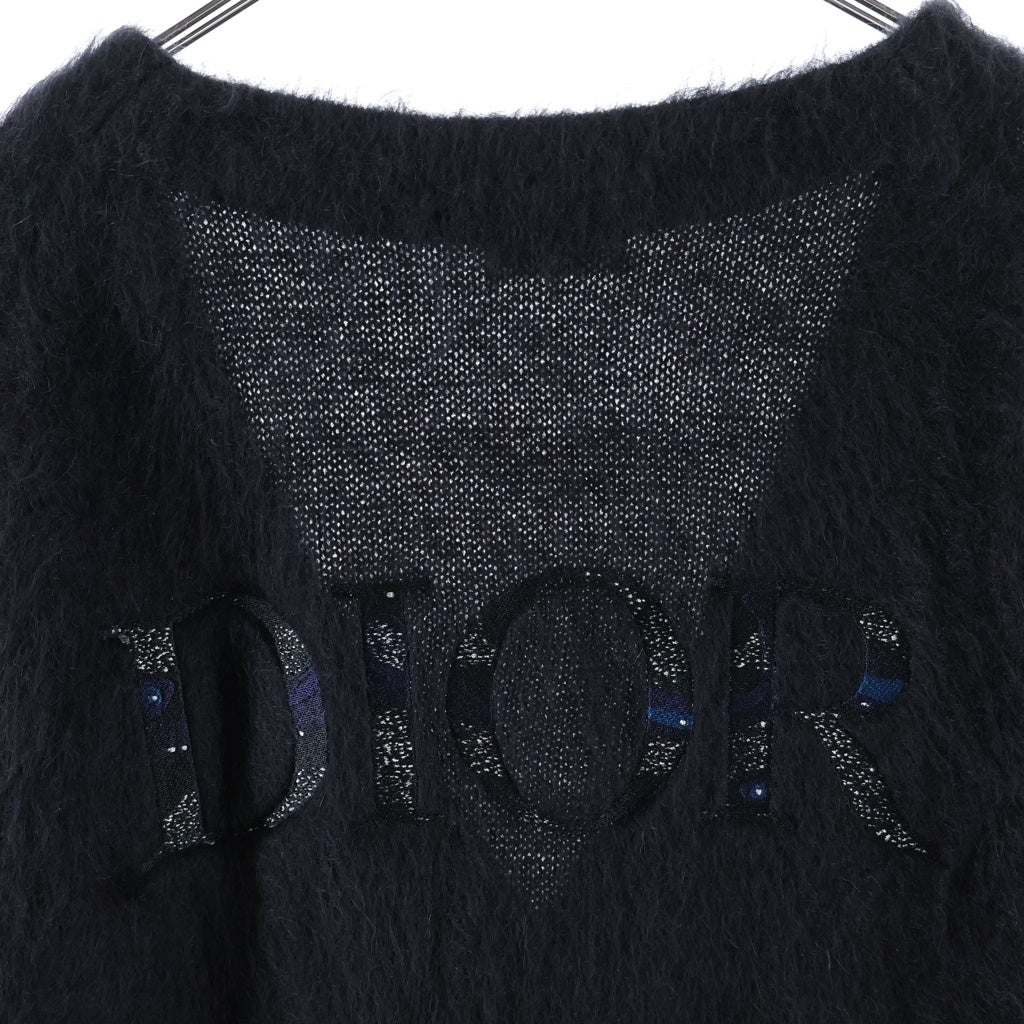 DIOR(ディオール) 21AW ×Peter Doig バックロゴ刺繍 モヘアニットカーディガン セーター ブラック 143M233AT295