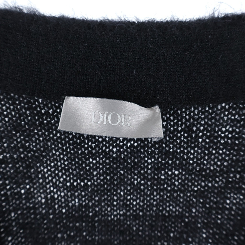 DIOR(ディオール) 21AW ×Peter Doig バックロゴ刺繍 モヘアニットカーディガン セーター ブラック 143M233AT295