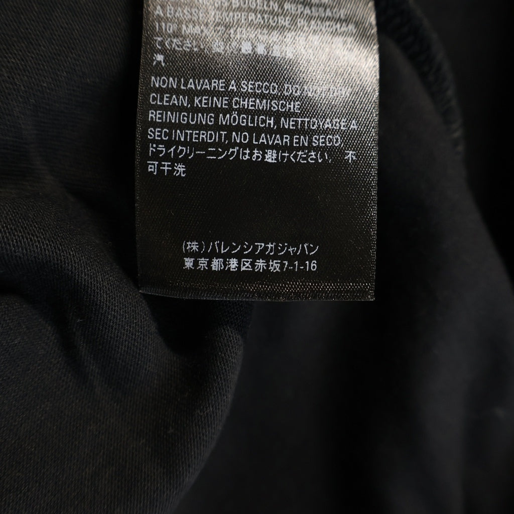 BALENCIAGA(バレンシアガ) フロントロゴプリント 半袖Tシャツカットソー ブラック 570803 TFV76