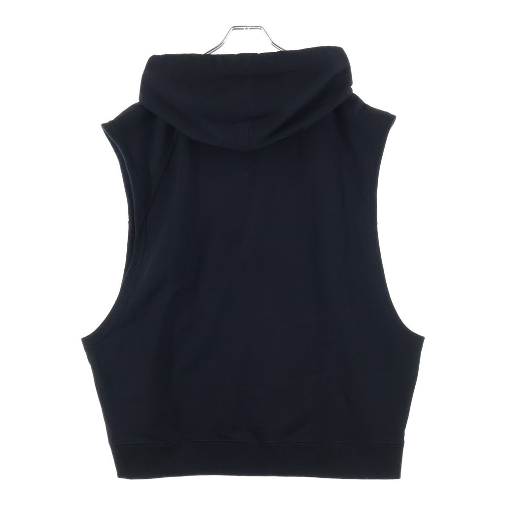 VALENTINO(ヴァレンティノ) 23SS LETTER PRINT SWEATSHIRT フロントプリント フード付き スウェット ノースリーブ ブラック XV0MF21U8F80NO