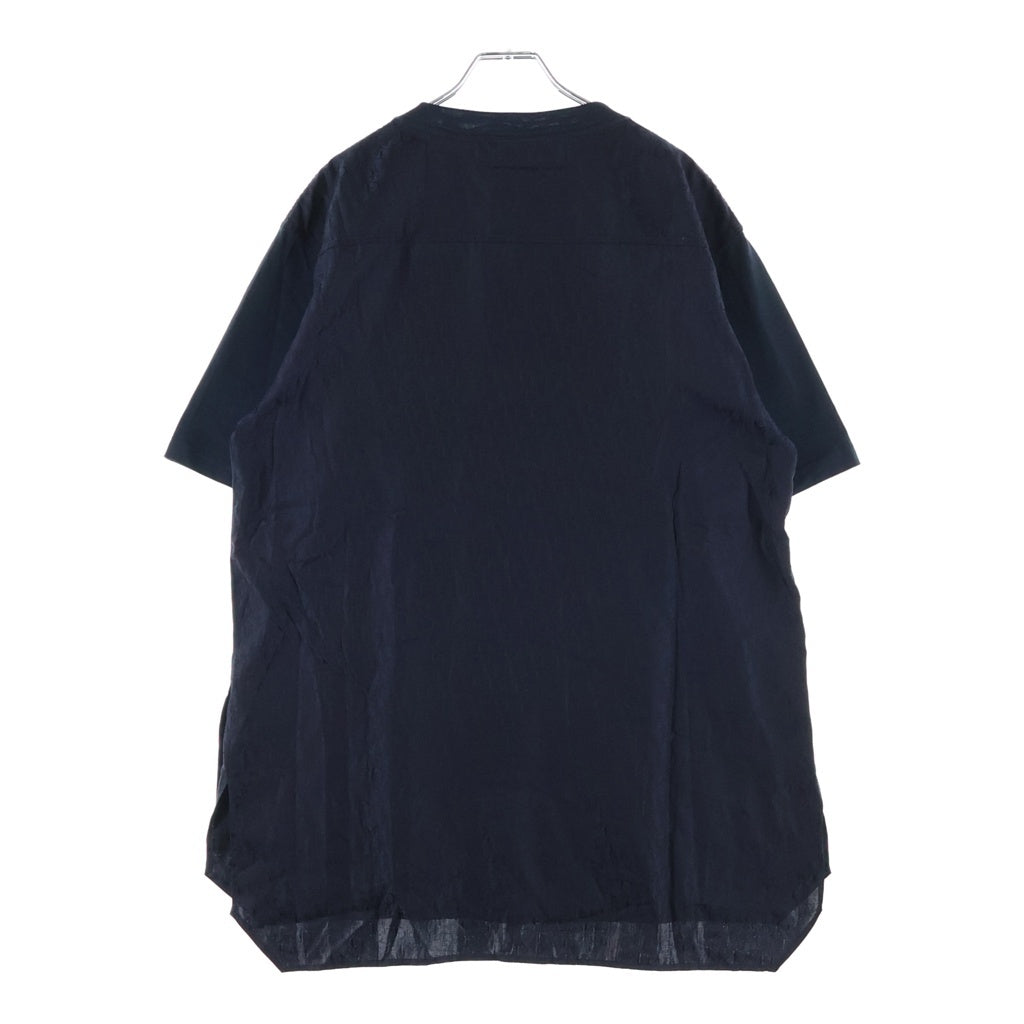 DIOR(ディオール) オブリーク トロッター シルク切替 半袖Tシャツカットソー ネイビー 143J647A0677