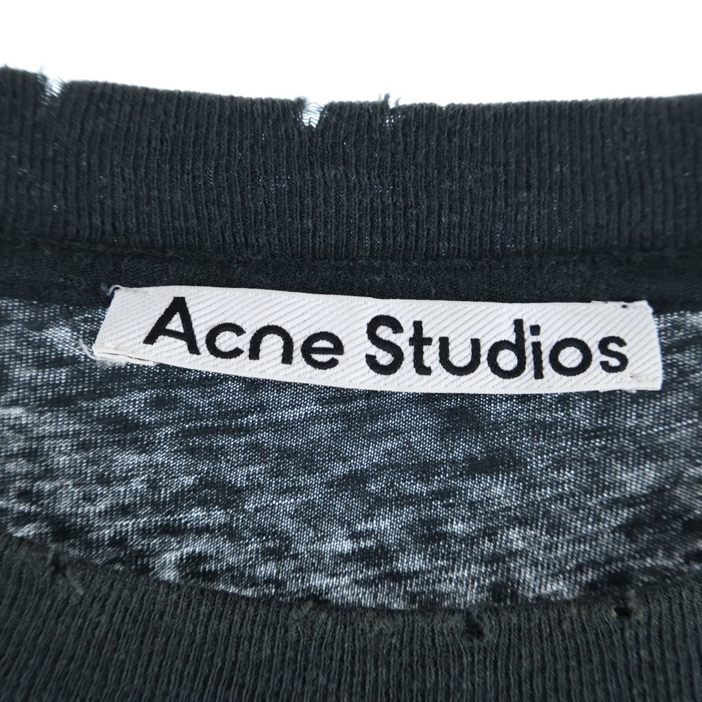 Acne Studios(アクネ ストゥディオズ) 1996 フロントロゴプリント 半袖Tシャツカットソー ブラック FN-UX-TSHI000013