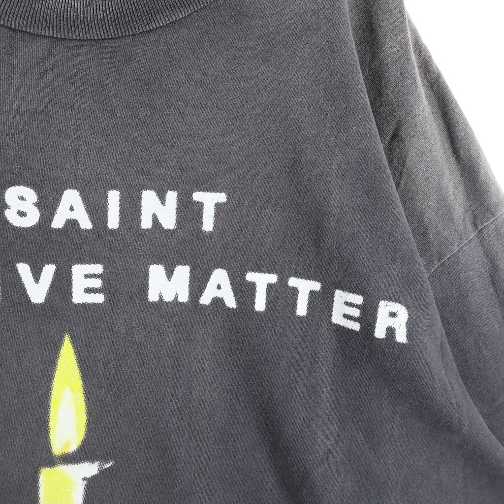SAINT MICHAEL(セントマイケル) 25SS CANDLE TEE キャンドル 半袖Tシャツカットソー ブラック SM-HR8-0000-008