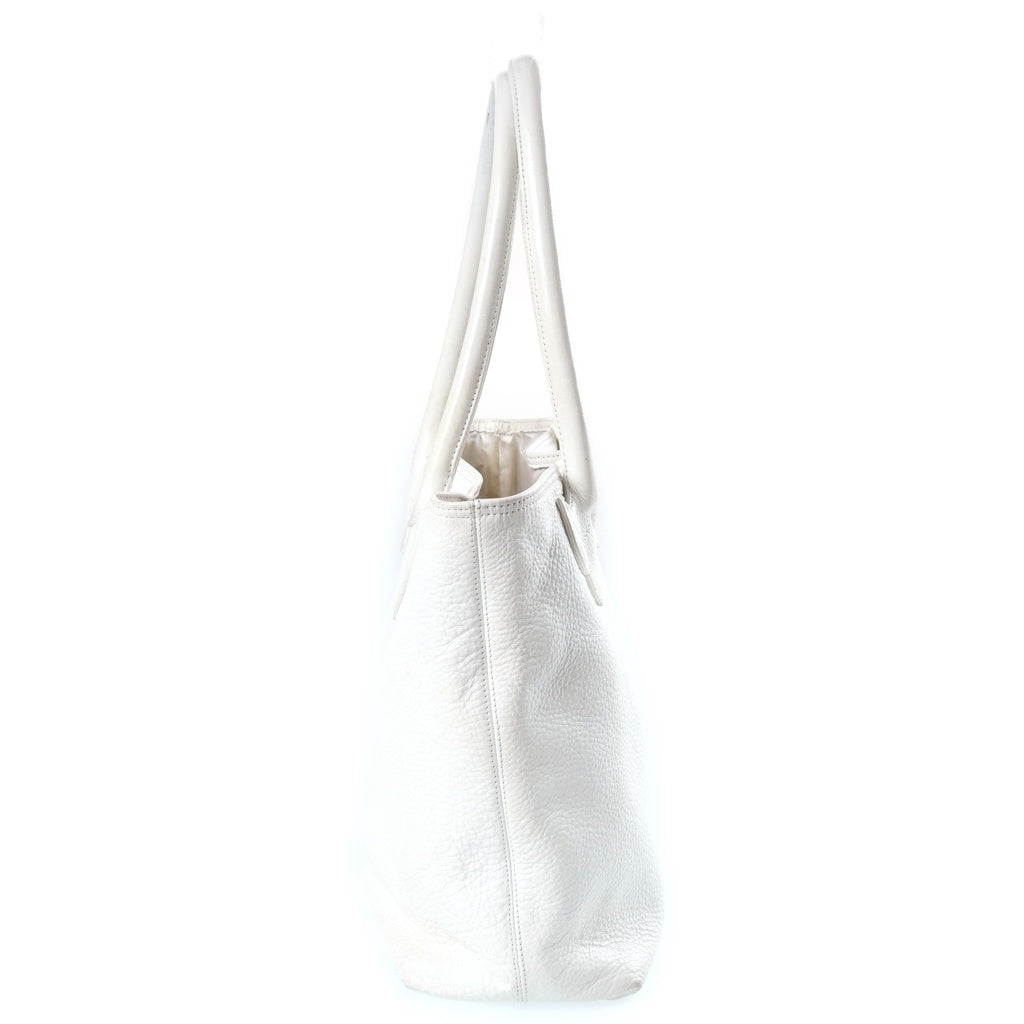 CHROME HEARTS(クロムハーツ) FS TOTE FSトート クロスパッチ付きレザートートバッグ ホワイト レディース