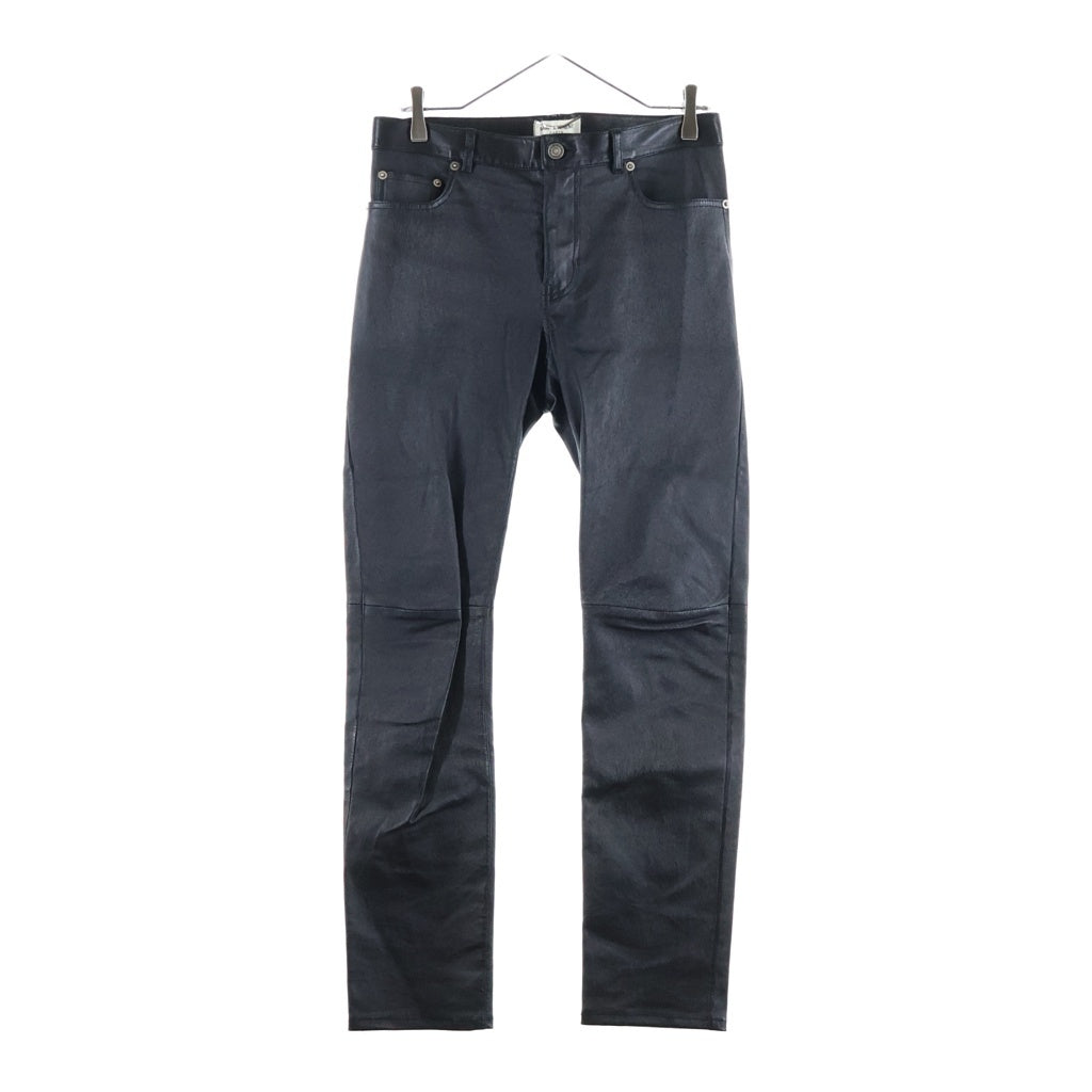 SAINT LAURENT PARIS(サンローランパリ) 22SS ラムレザースキニーロングパンツ ブラック 484303 Y5RG2