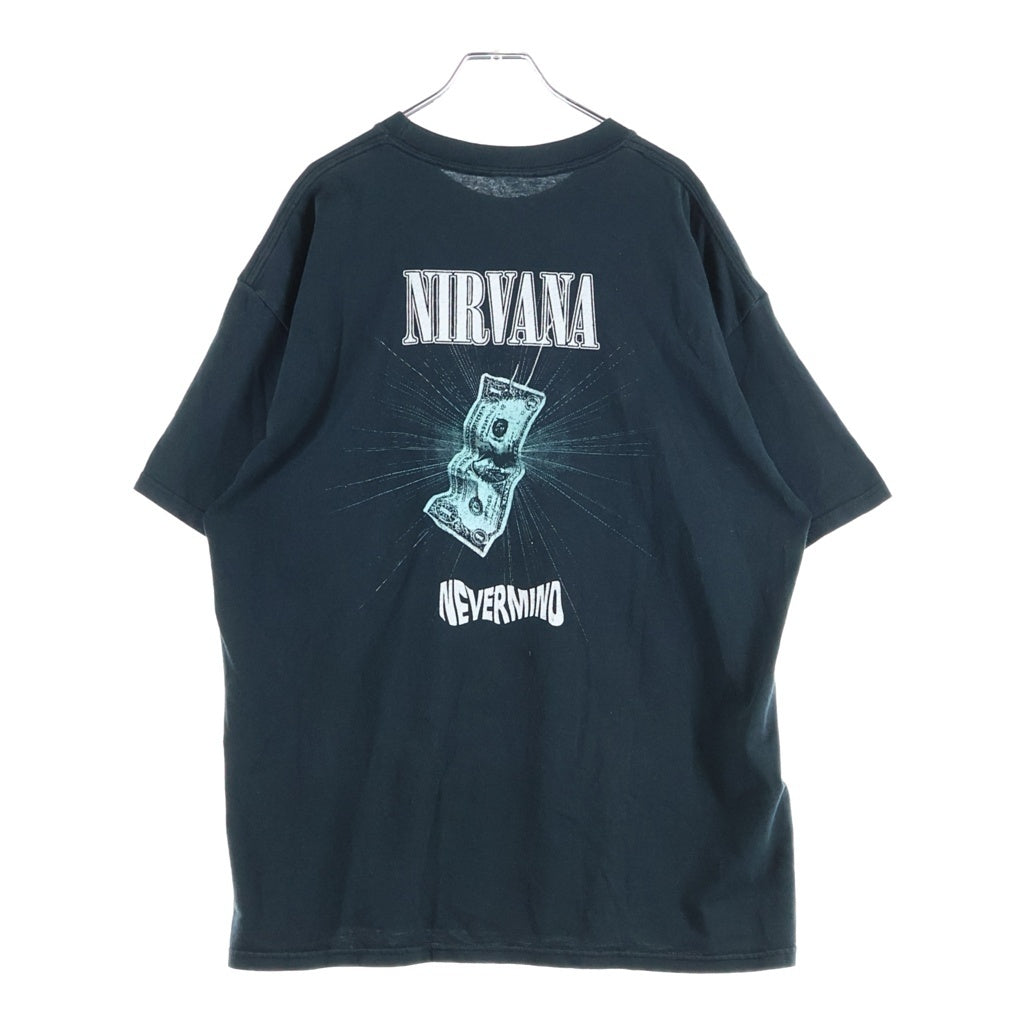 VINTAGE(ヴィンテージ) 90S NIRVANA NEVERMIND TOUCH OF GOLD ニルヴァーナ ネバーマインド 両面プリント 半袖Tシャツカットソー ホワイト
