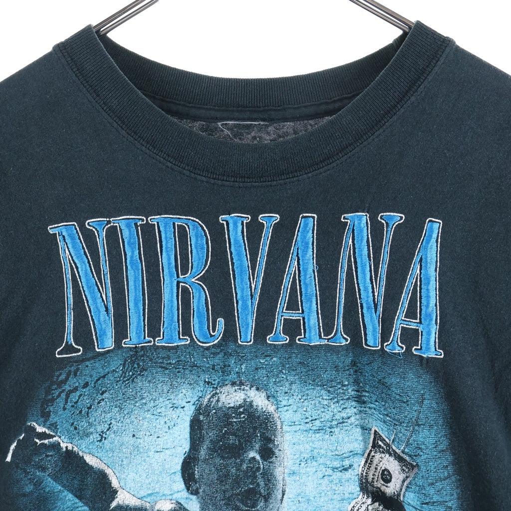 VINTAGE(ヴィンテージ) 90S NIRVANA NEVERMIND TOUCH OF GOLD ニルヴァーナ ネバーマインド 両面プリント 半袖Tシャツカットソー ホワイト