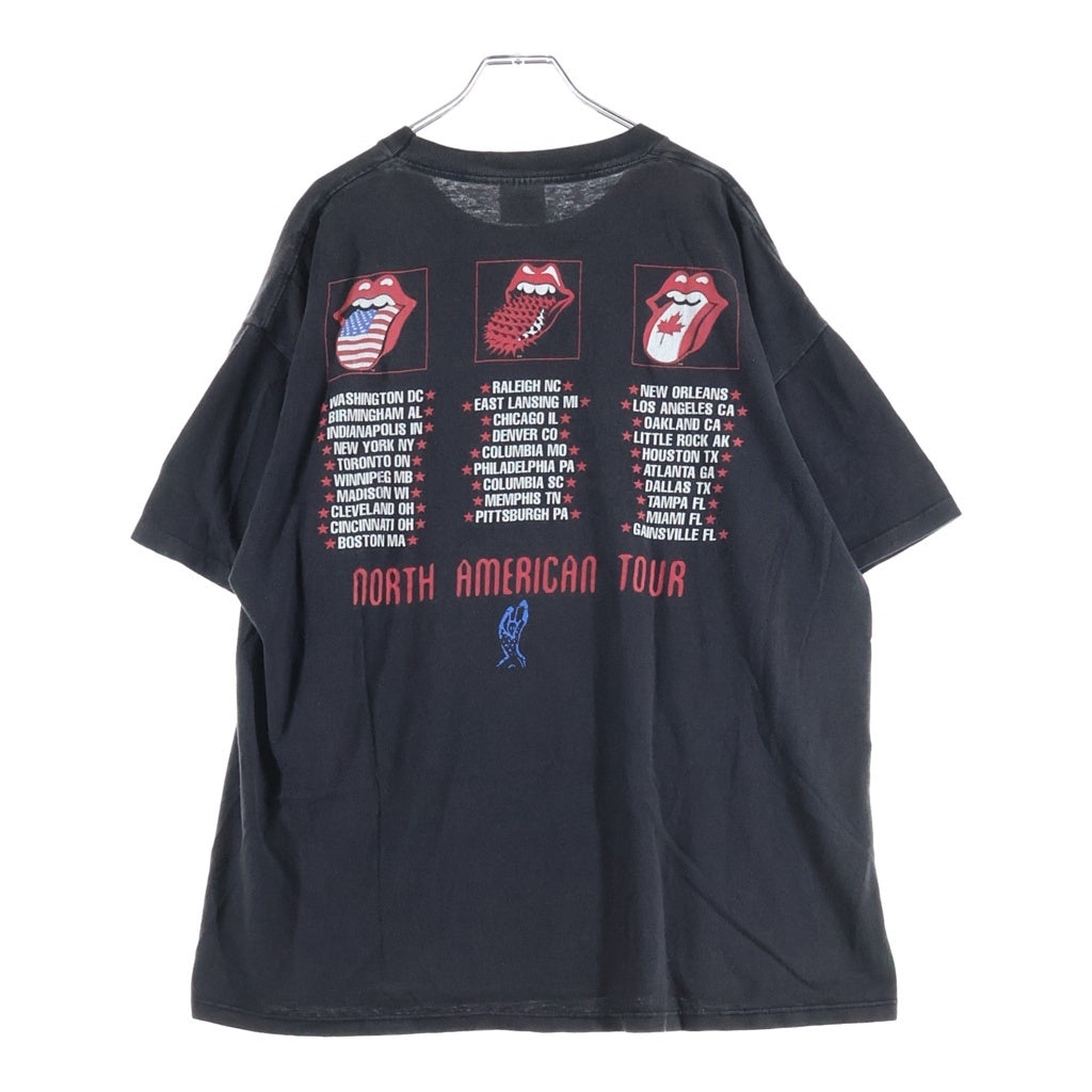 VINTAGE(ヴィンテージ) 90S ROLLING STONES 1994 VOODOO LOUNGE WORLD TOUR ローリングストーンズ ヴードゥー ラウンジ ワールドツアー クルーネック 半袖Tシャツ ブラック