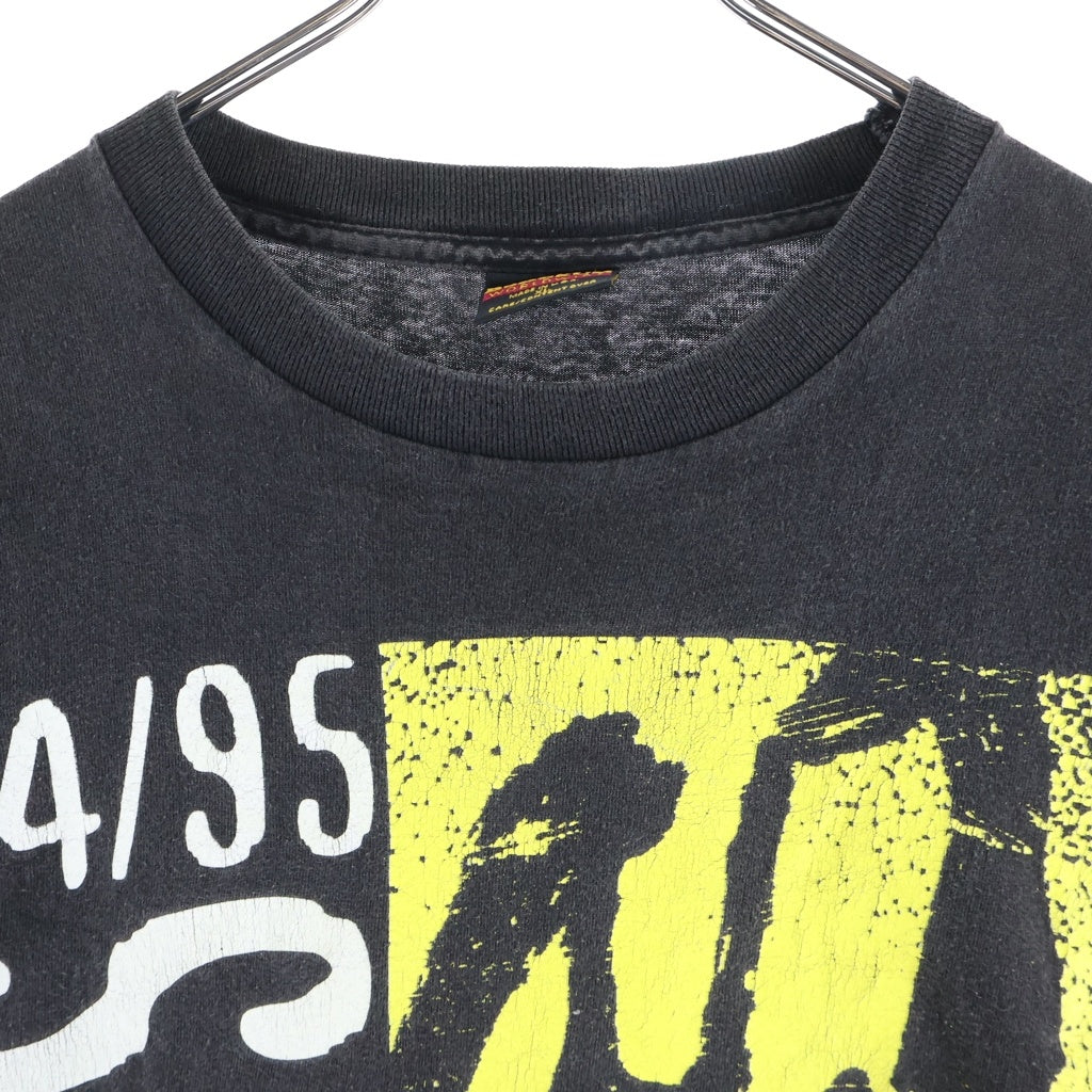 VINTAGE(ヴィンテージ) 90S ROLLING STONES 1994 VOODOO LOUNGE WORLD TOUR ローリングストーンズ ヴードゥー ラウンジ ワールドツアー クルーネック 半袖Tシャツ ブラック