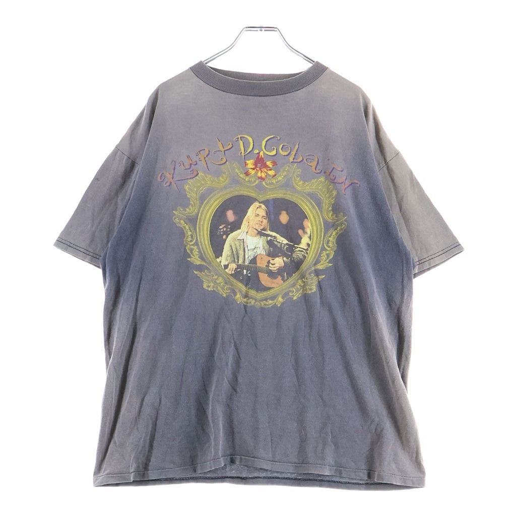 VINTAGE(ヴィンテージ) 90S NIRVANA KURT COBAIN ニルヴァーナ カートコバーン 両面プリント 半袖Tシャツカットソー ブラック