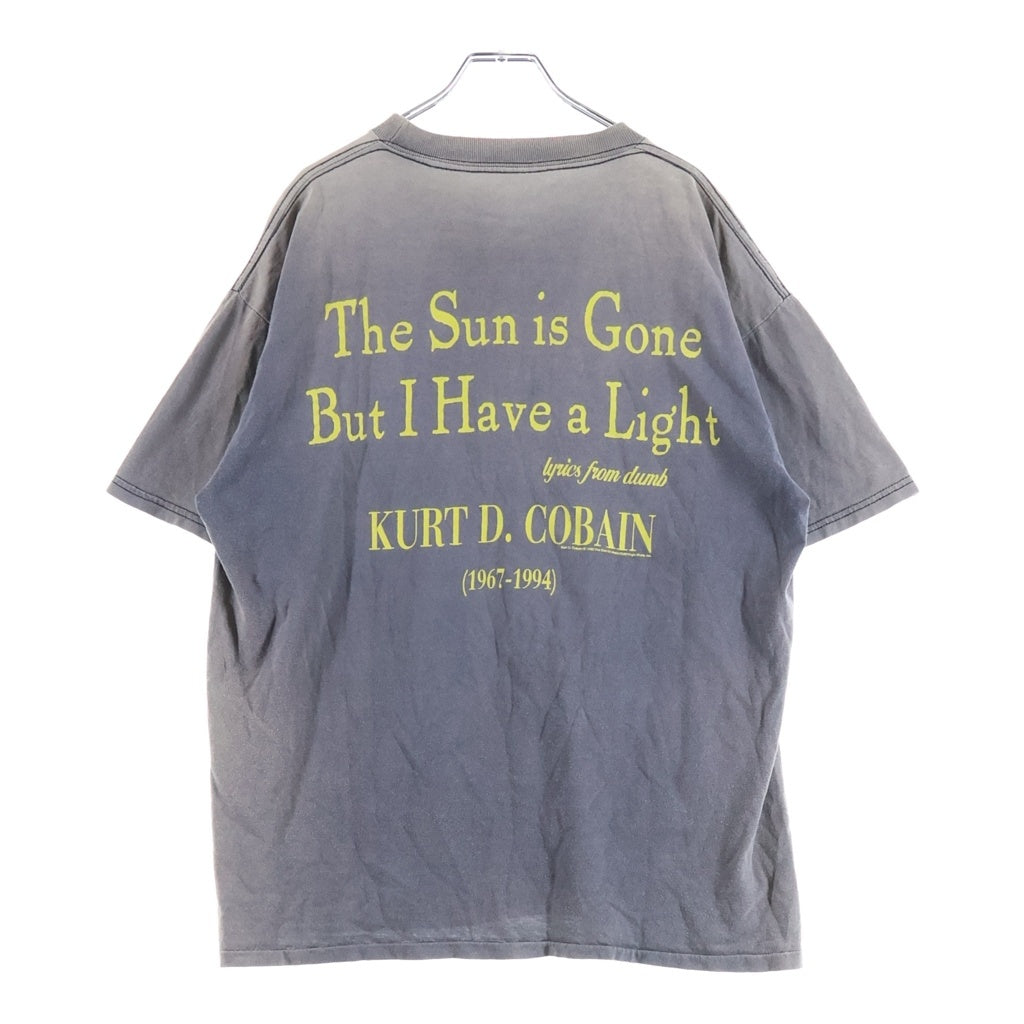 VINTAGE(ヴィンテージ) 90S NIRVANA KURT COBAIN ニルヴァーナ カートコバーン 両面プリント 半袖Tシャツカットソー ブラック