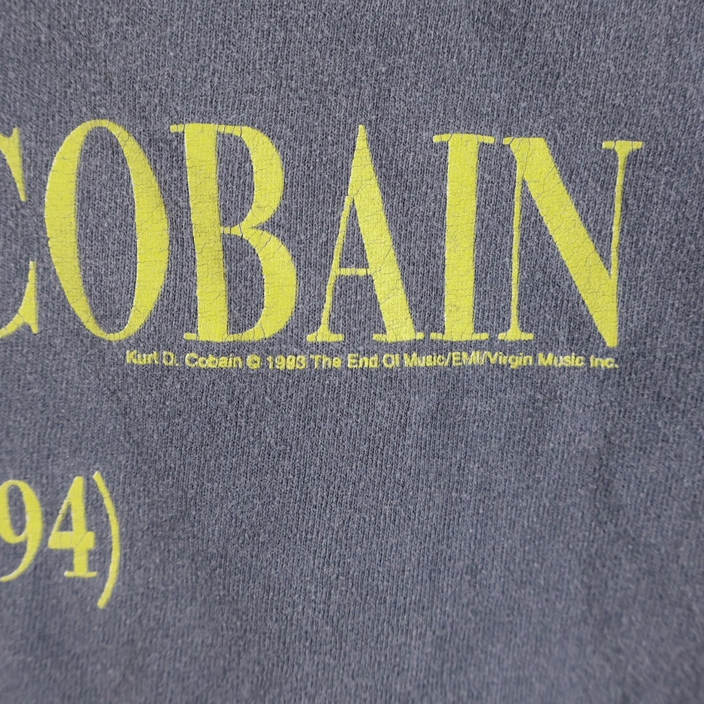 VINTAGE(ヴィンテージ) 90S NIRVANA KURT COBAIN ニルヴァーナ カートコバーン 両面プリント 半袖Tシャツカットソー ブラック