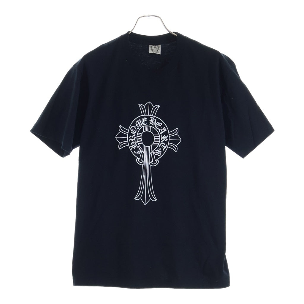 CHROME HEARTS(クロムハーツ) OLD オールド クロス ロゴプリント クルーネック 半袖Tシャツカットソー ブラック