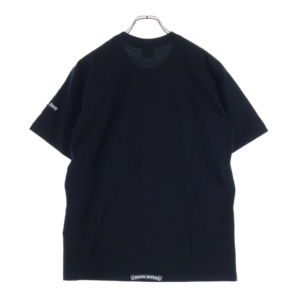 CHROME HEARTS(クロムハーツ) OLD オールド クロス ロゴプリント クルーネック 半袖Tシャツカットソー ブラック