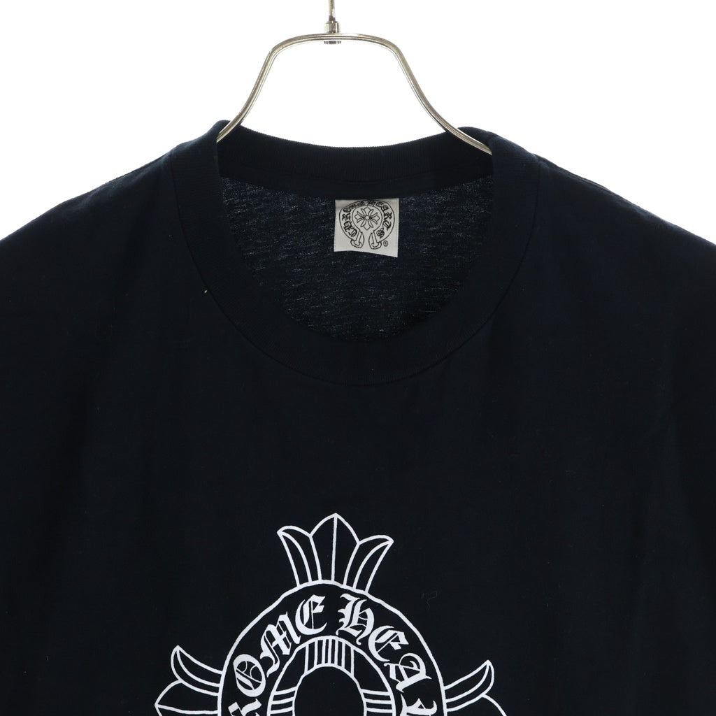 CHROME HEARTS(クロムハーツ) OLD オールド クロス ロゴプリント クルーネック 半袖Tシャツカットソー ブラック
