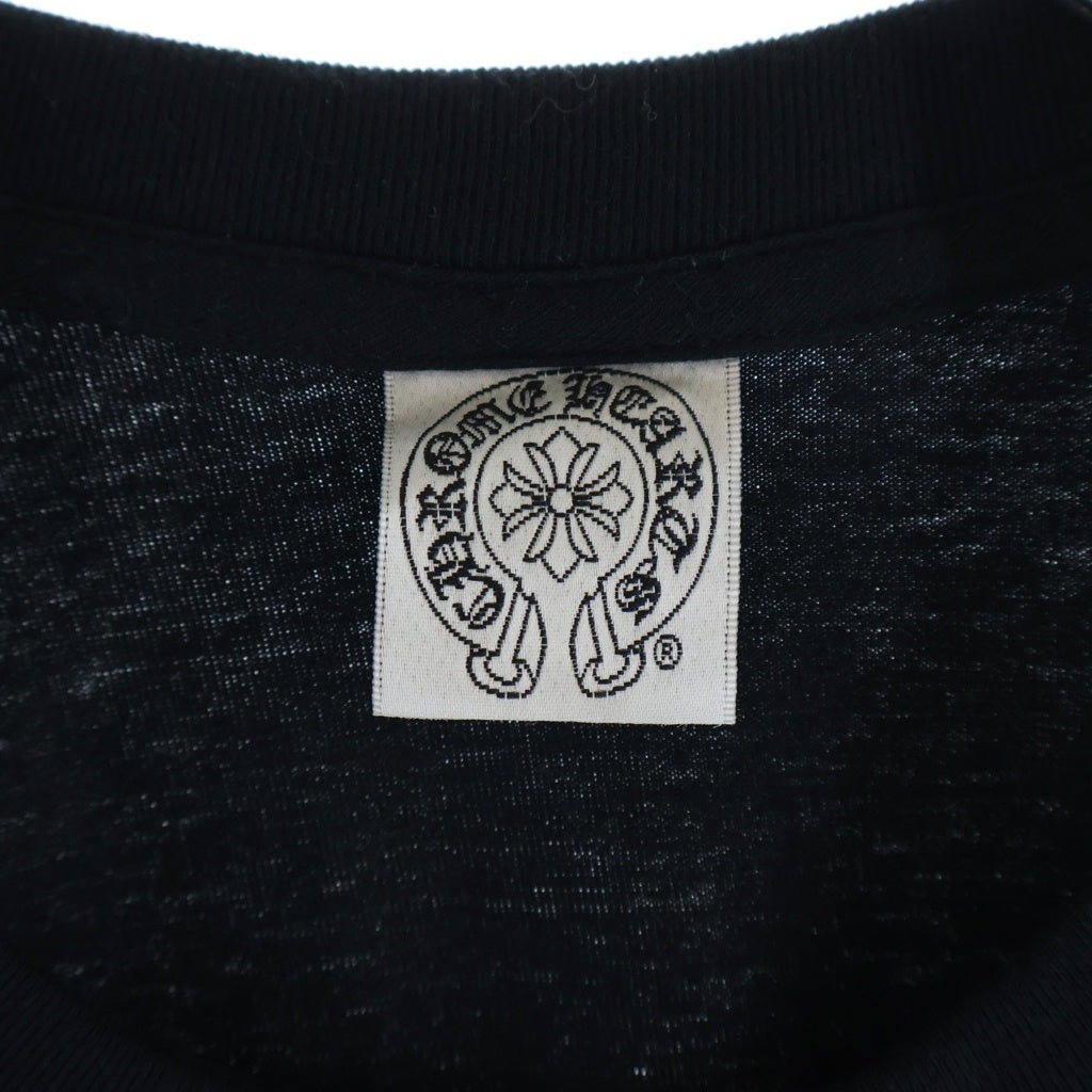 CHROME HEARTS(クロムハーツ) OLD オールド クロス ロゴプリント クルーネック 半袖Tシャツカットソー ブラック